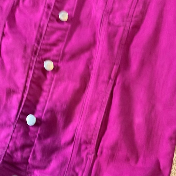 Coldwater Creek Purple Jean Jacket Bold Denim Style - Picture 4 of 6